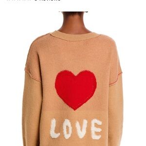 “Vintage Havana” Love Sweater with Red Heart